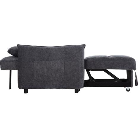 ΠΟΛΥΘΡΟΝΑ-ΚΡΕΒΑΤΙ ORYN HM3307.01 ΓΚΡΙ ΥΦΑΣΜΑ 85x88x78Υεκ.