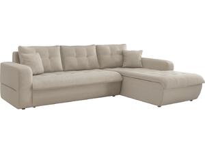 ΚΑΝΑΠΕΣ ΚΡΕΒΑΤΙ ΔΕΞΙΑ ΓΩΝΙΑ KANSO HM3338.03R ΜΠΕΖ ΥΦΑΣΜΑ 244x188x80Υεκ