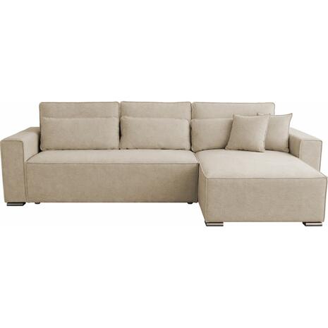 ΚΑΝΑΠΕΣ ΚΡΕΒΑΤΙ ΑΝΑΣΤΡΕΨΙΜH ΓΩΝΙΑ CORNERA HM3335.03 ΜΠΕΖ ΥΦΑΣΜΑ 269x155x89Yεκ