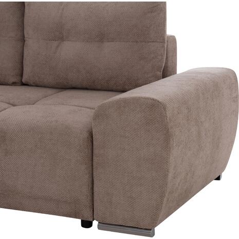 ΚΑΝΑΠΕΣ ΚΡΕΒΑΤΙ ΑΡΙΣΤΕΡΗ ΓΩΝΙΑ COMFYRA HM3336.03L ΜΠΕΖ ΥΦΑΣΜΑ 268x180x83Υεκ