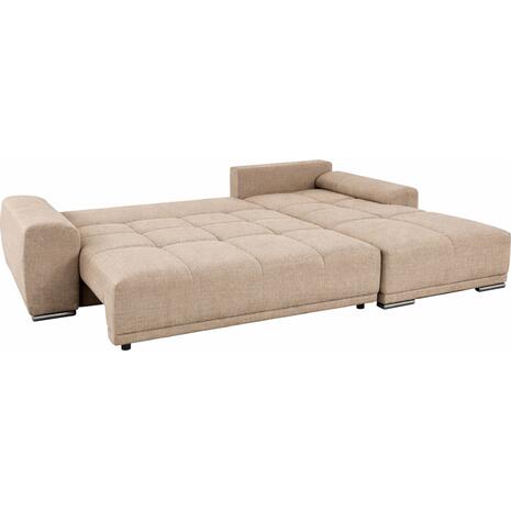 ΚΑΝΑΠΕΣ ΚΡΕΒΑΤΙ ΔΕΞΙΑ ΓΩΝΙΑ COMFYRA HM3336.03R ΜΠΕΖ ΥΦΑΣΜΑ 270x181x75Υεκ