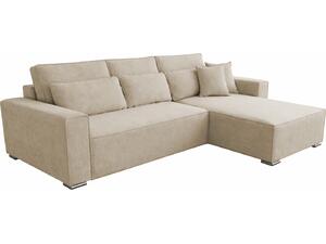 ΚΑΝΑΠΕΣ ΚΡΕΒΑΤΙ ΑΝΑΣΤΡΕΨΙΜH ΓΩΝΙΑ CORNERA HM3335.03 ΜΠΕΖ ΥΦΑΣΜΑ 269x155x89Yεκ