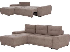 ΚΑΝΑΠΕΣ ΚΡΕΒΑΤΙ ΑΡΙΣΤΕΡΗ ΓΩΝΙΑ COMFYRA HM3336.03L ΜΠΕΖ ΥΦΑΣΜΑ 268x180x83Υεκ