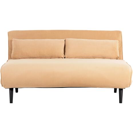 ΚΑΝΑΠΕΣ ΚΡΕΒΑΤΙ 2 ΑΤΟΜΩΝ ASMA HM3077.17 ΜΕ ΒΕΛΟΥΔΟ ΜΠΕΖ 140x80x77Yεκ.