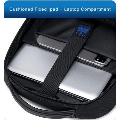 Τσάντα πλάτης Arctic Hunter B00671 με θήκη laptop 15.6", 16L, μαύρη