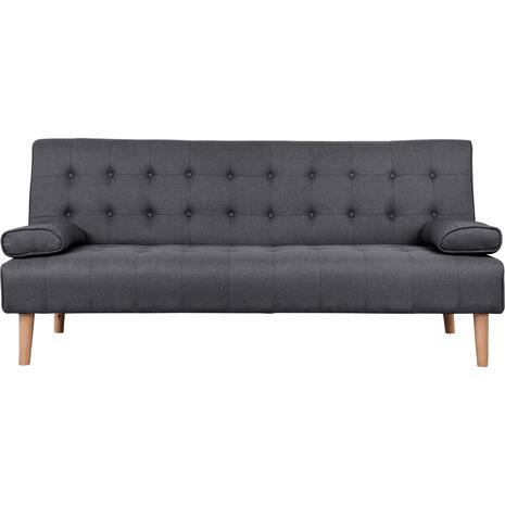 ΚΑΝΑΠΕΣ ΚΡΕΒΑΤΙ WANDA HM3149.01 ΜΕ ΓΚΡΙ ΥΦΑΣΜΑ ΚΑΙ 2 ΠΛΑΙΝΑ ΜΑΞΙΛΑΡΙΑ 190X84X83Y εκ.