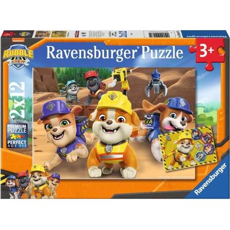 Παζλ Ravensburger Paw Patrol Rubble & Crew 2x12 τεμαχίων