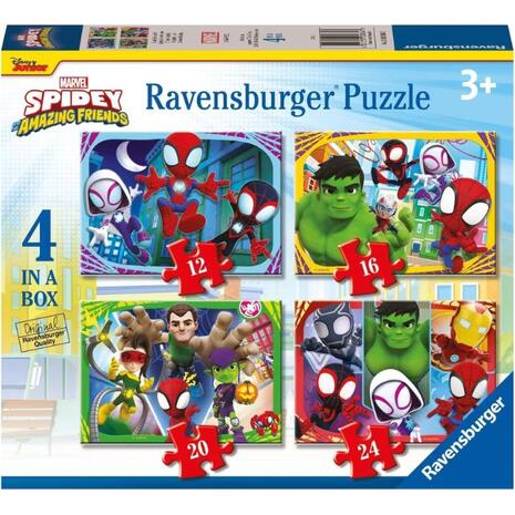 Ravensburger Παζλ 4 σε 1 Spidey & friends