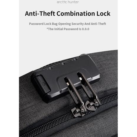 Τσάντα πλάτης Golden Wolf GB00375 με θήκη laptop 15.6", 19L, USB, μαύρη