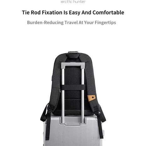 Τσάντα πλάτης Golden Wolf GB00375 με θήκη laptop 15.6", 19L, USB, μαύρη