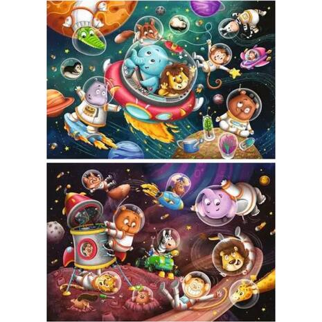 Παζλ 2x12 τεμαχίων Ravensburger Διάστημα