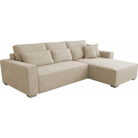 ΚΑΝΑΠΕΣ ΚΡΕΒΑΤΙ ΑΝΑΣΤΡΕΨΙΜH ΓΩΝΙΑ CORNERA HM3335.03 ΜΠΕΖ ΥΦΑΣΜΑ 269x155x89Yεκ