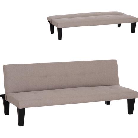 ΚΑΝΑΠΕΣ ΚΡΕΒΑΤΙ 3-ΘΕΣΙΟΣ KORO HM3304.04 ΜΠΕΖ PU ΔΕΡΜΑ 165x75x64Υεκ