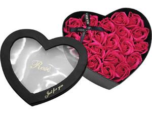 Κουτί Καρδιά με 20 Τριαντάφυλλα 22x20x10cm