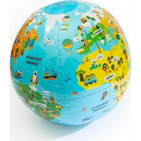 Φουσκωτή υδρόγειος σφαίρα: Μικροί ταξιδιώτες