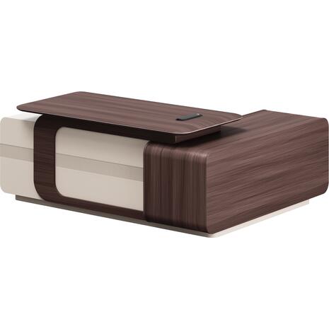 ΓΡΑΦΕΙΟ ΑΡΙΣΤΕΡΗ ΓΩΝΙΑ ΣΕΙΡΑ PRESIDENT HM2147L ΜΕΛΑΜΙΝΗ ΣΕ ΚΑΡΥΔΙ-ΜΠΕΖ 200x160x76Υεκ