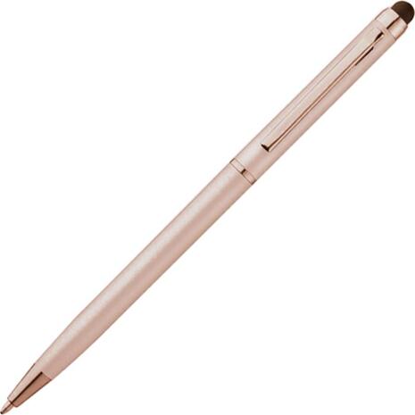 Στυλό- touch pen 13xØ0,6εκ. Χρυσό σώμα-μπλε μελάνι και touch pen (22205-18) (Μπλε)