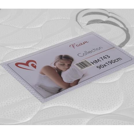 ΣΤΡΩΜΑ ΑΦΡΟΥ TRICO HM743 ΛΕΥΚΟ 90x190x10(πάχος)εκ.