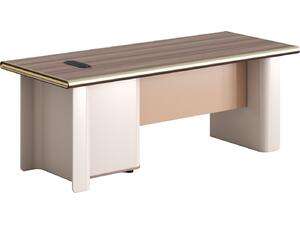 ΓΡΑΦΕΙΟ ΣΕΙΡΑ SUPERON HM2138 ΜΕΛΑΜΙΝΗ ΦΥΣΙΚΟ-ΜΠΕΖ 200x85x75Υεκ.