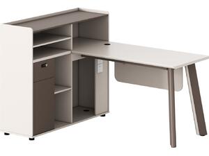 ΓΡΑΦΕΙΟ ΑΡΙΣΤΕΡΗ ΓΩΝΙΑ NEWLINE HM18275L ΜΕΛΑΜΙΝΗ ΕΚΡΟΥ-ΠΟΔΙΑ ΑΛΟΥΜΙΝΙΟΥ 160x120x105Υεκ