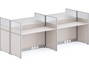 ΣΤΑΘΜΟΣ ΕΡΓΑΣΙΑΣ 4 ΘΕΣΕΩΝ ΣΕΙΡΑ NEWLINE HM18288 ΜΕΛΑΜΙΝΗ ΚΡΕΜ 249x123x110Υεκ