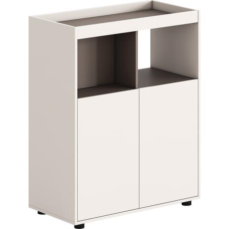 ΝΤΟΥΛΑΠΙ ΒΙΒΛΙΟΘΗΚΗ NEWLINE HM18284 ΜΕΛΑΜΙΝΗ ΚΡΕΜ-ΑΝΟΙΧΤΟ ΚΑΦΕ 80x40x100Υεκ