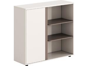 ΝΤΟΥΛΑΠΙ/ΒΙΒΛΙΟΘΗΚΗ NEWLINE HM18282 ΜΕΛΑΜΙΝΗ ΛΕΥΚΗ & ΑΝΟΙΧΤΟ ΚΑΦΕ 120x40x110Υεκ.