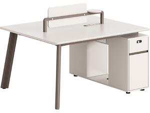 ΣΤΑΘΜΟΣ ΕΡΓΑΣΙΑΣ 2 ΘΕΣΕΩΝ NEWLINE HM18276 ΜΕΛΑΜΙΝΗ ΚΡΕΜ-ΠΟΔΙΑ ΑΛΟΥΜΙΝΙΟΥ 140x120x75Υεκ