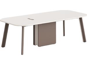 ΓΡΑΦΕΙΟ ΣΥΝΕΡΓΑΣΙΑΣ NEWLINE HM18278 ΜΕΛΑΜΙΝΗ ΚΡΕΜ-ΠΟΔΙΑ ΑΛΟΥΜΙΝΙΟΥ 240x110x75Υεκ