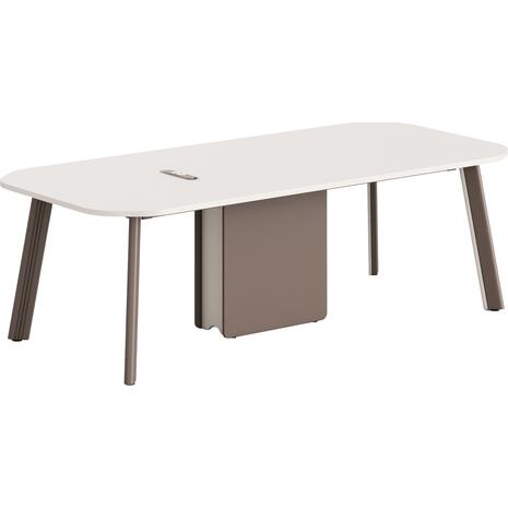 ΓΡΑΦΕΙΟ ΣΥΝΕΡΓΑΣΙΑΣ NEWLINE HM18278 ΜΕΛΑΜΙΝΗ ΚΡΕΜ-ΠΟΔΙΑ ΑΛΟΥΜΙΝΙΟΥ 240x110x75Υεκ