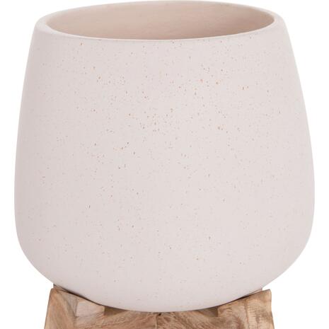 ΓΛΑΣΤΡΑ ΕΣ.ΧΩΡΟΥ FRELLO HM4674.02S ΛΕΥΚΟ FIBER CEMENT--TEAK ΒΑΣΗ 14,5x14,5x16Υεκ.