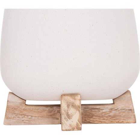 ΓΛΑΣΤΡΑ ΕΣ.ΧΩΡΟΥ FRELLO HM4674.02S ΛΕΥΚΟ FIBER CEMENT--TEAK ΒΑΣΗ 14,5x14,5x16Υεκ.