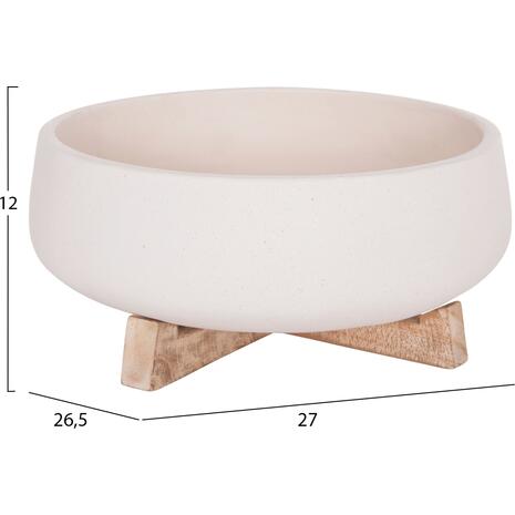 ΓΛΑΣΤΡΑ ΕΣ.ΧΩΡΟΥ FRELLO HM4674.02M ΛΕΥΚΟ FIBER CEMENT--TEAK ΒΑΣΗ 27x26,5x12Υεκ.