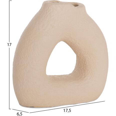 ΕΠΙΤΡΑΠΕΖΙΟ ΔΙΑΚΟΣΜΗΤΙΚΟ ΒΑΖΟ DECANT HM4667.02S ΤΕΡΑΚΟΤΑ ΣΕ ΚΡΕΜ--17.5x6.5x17Υεκ.