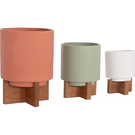 ΣΕΤ 3 ΓΛΑΣΤΡΕΣ ΜΕ TEAK ΒΑΣΕΙΣ TANTI HM4685 FIBER CEMENT ΣΕ 3 ΧΡΩΜΑΤΑ