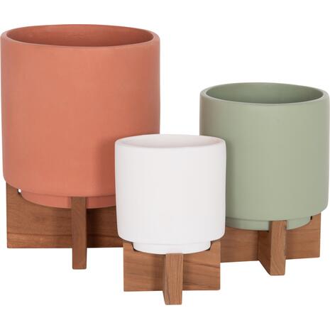 ΣΕΤ 3 ΓΛΑΣΤΡΕΣ ΜΕ TEAK ΒΑΣΕΙΣ TANTI HM4685 FIBER CEMENT ΣΕ 3 ΧΡΩΜΑΤΑ