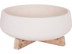 ΓΛΑΣΤΡΑ ΕΣ.ΧΩΡΟΥ FRELLO HM4674.02M ΛΕΥΚΟ FIBER CEMENT--TEAK ΒΑΣΗ 27x26,5x12Υεκ.