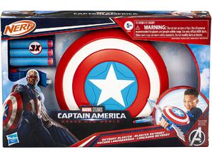 Hasbro Marvel Avengers Marvel Captain America Brave New World Nerf Skyshot Blaster, Ασπίδα (F9302)