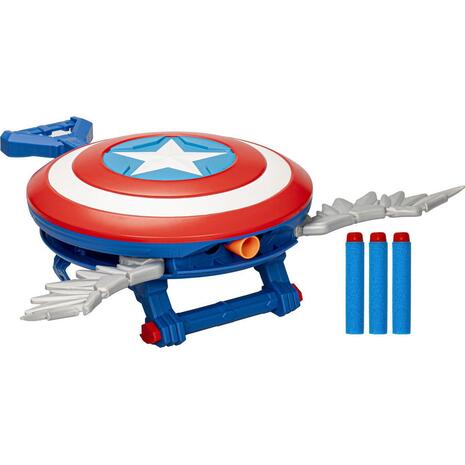 Hasbro Marvel Avengers Marvel Captain America Brave New World Nerf Skyshot Blaster, Ασπίδα (F9302)