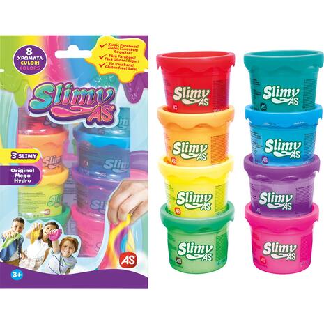 Χλαπάτσα σε βαζάκια AS Slime Slimy (σετ 8 βαζάκια)