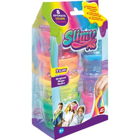 Χλαπάτσα σε βαζάκια AS Slime Slimy (σετ 8 βαζάκια)