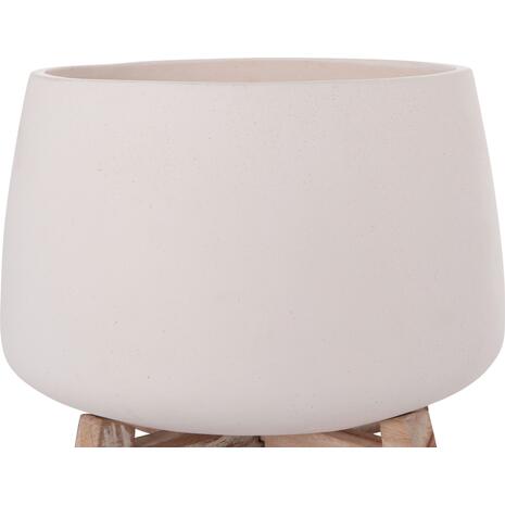 ΓΛΑΣΤΡΑ ΕΣ.ΧΩΡΟΥ FRELLO HM4674.02L ΛΕΥΚΟ FIBER CEMENT--TEAK ΒΑΣΗ 29x29x23,5Υεκ.