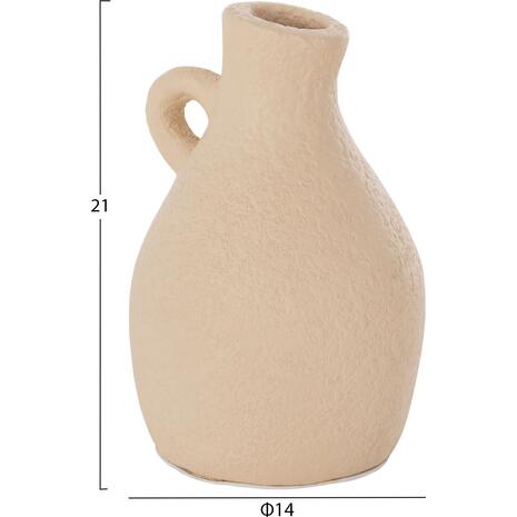 ΕΠΙΤΡΑΠΕΖΙΟ ΔΙΑΚΟΣΜΗΤΙΚΟ ΒΑΖΟ DECANT HM4667.02L ΤΕΡΑΚΟΤΑ ΣΕ ΚΡΕΜ--Φ14x21Υεκ.