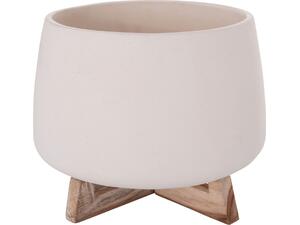 ΓΛΑΣΤΡΑ ΕΣ.ΧΩΡΟΥ FRELLO HM4674.02L ΛΕΥΚΟ FIBER CEMENT--TEAK ΒΑΣΗ 29x29x23,5Υεκ.