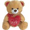 Αρκουδάκι Λούτρινο με Καρδιά 40cm (διάφορα χρώματα)