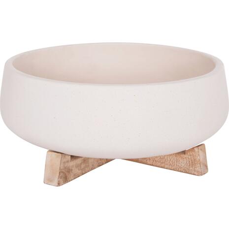 ΓΛΑΣΤΡΑ ΕΣ.ΧΩΡΟΥ FRELLO HM4674.02M ΛΕΥΚΟ FIBER CEMENT--TEAK ΒΑΣΗ 27x26,5x12Υεκ.