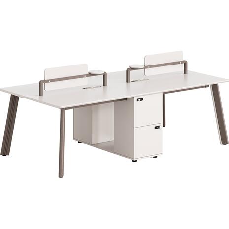 ΣΤΑΘΜΟΣ ΕΡΓΑΣΙΑΣ 4 ΘΕΣΕΩΝ NEWLINE HM18277 ΜΕΛΑΜΙΝΗ ΚΡΕΜ-ΠΟΔΙΑ ΑΛΟΥΜΙΝΙΟΥ 240x120x75Υ