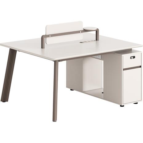 ΣΤΑΘΜΟΣ ΕΡΓΑΣΙΑΣ 2 ΘΕΣΕΩΝ NEWLINE HM18276 ΜΕΛΑΜΙΝΗ ΚΡΕΜ-ΠΟΔΙΑ ΑΛΟΥΜΙΝΙΟΥ 140x120x75Υεκ