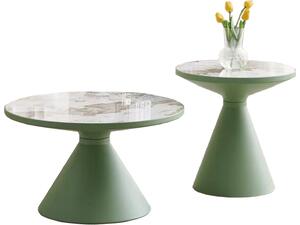 ΣΕΤ 2 ΤΡΑΠΕΖΙA ΣΑΛΟΝΙΟΥ LYNX HM18316.95 Β' ΔΙΑΛΟΓΗΣ-ΜΕΤΑΛΛΟ & SINTERED STONE TOP