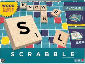 Επιτραπέζιο Scrabble 2 σε 1 με Ξύλινα Γράμματα (JLJ58)